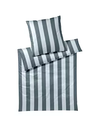 ELEGANTE | Satin-Bettwäsche 70x90cm/140x200cm NIGHT STRIPE Blau | 